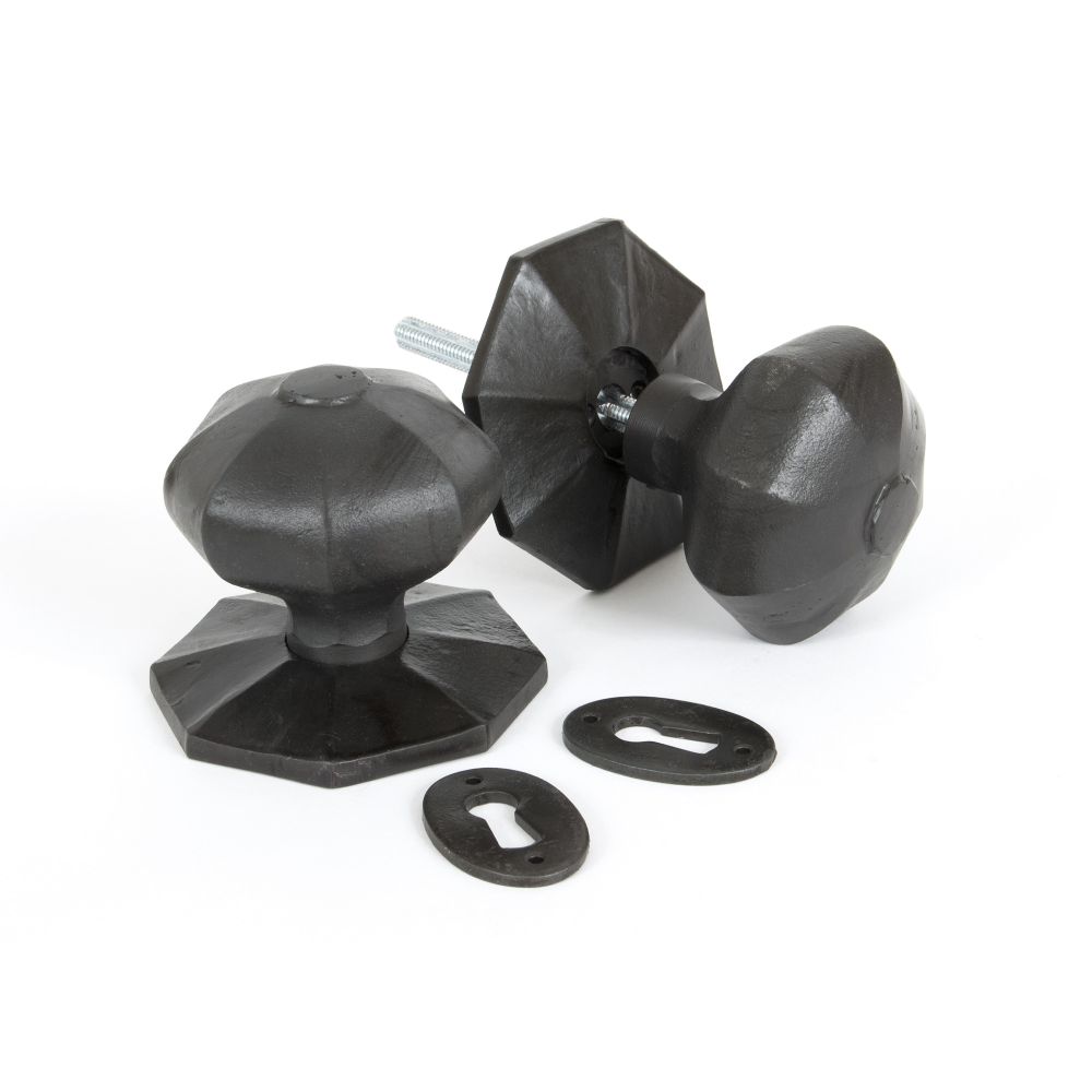 This is an image of From The Anvil - Beeswax Large Octagonal Mortice/Rim Knob Set available to order from T.H Wiggans Architectural Ironmongery in Kendal, quick delivery and discounted prices.