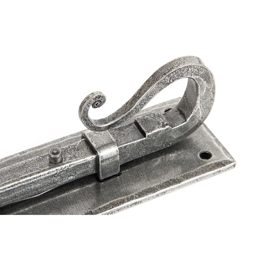 This is an image showing From The Anvil - Pewter 4" Shepherd's Crook Universal Bolt available from trade door handles, quick delivery and discounted prices