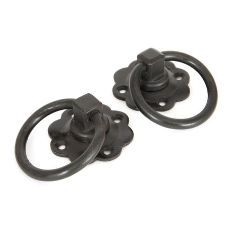 This is an image of From The Anvil - Beeswax Ring Turn Handle Set available to order from T.H Wiggans Architectural Ironmongery in Kendal, quick delivery and discounted prices.