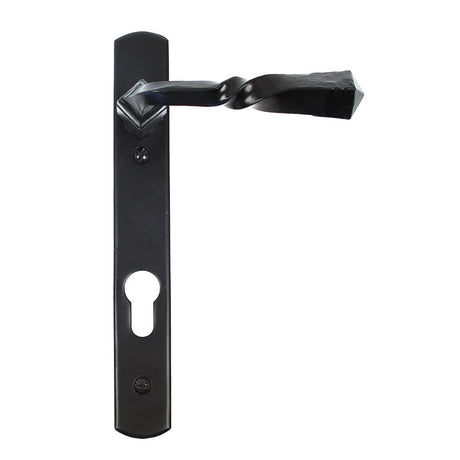 This is an image of From The Anvil - Black Narrow Lever Espag. Lock Set available to order from T.H Wiggans Architectural Ironmongery in Kendal, quick delivery and discounted prices.