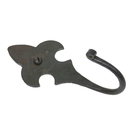 This is an image showing From The Anvil - Beeswax Fleur-De-Lys Coat Hook available from T.H Wiggans Architectural Ironmongery in Kendal, quick delivery and discounted prices