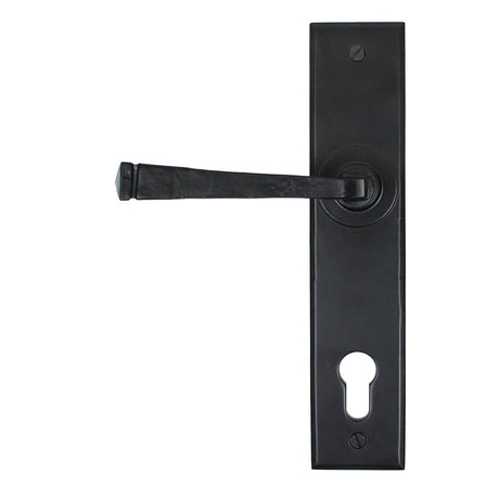 This is an image of From The Anvil - Black Avon Lever Espag. Lock Set available to order from T.H Wiggans Architectural Ironmongery in Kendal, quick delivery and discounted prices.