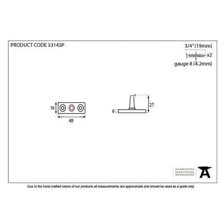 This is an image showing From The Anvil - Beeswax Stay Pin available from T.H Wiggans Architectural Ironmongery in Kendal, quick delivery and discounted prices