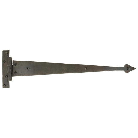 This is an image showing From The Anvil - Beeswax 18" Arrow Head T Hinge (pair) available from T.H Wiggans Architectural Ironmongery in Kendal, quick delivery and discounted prices