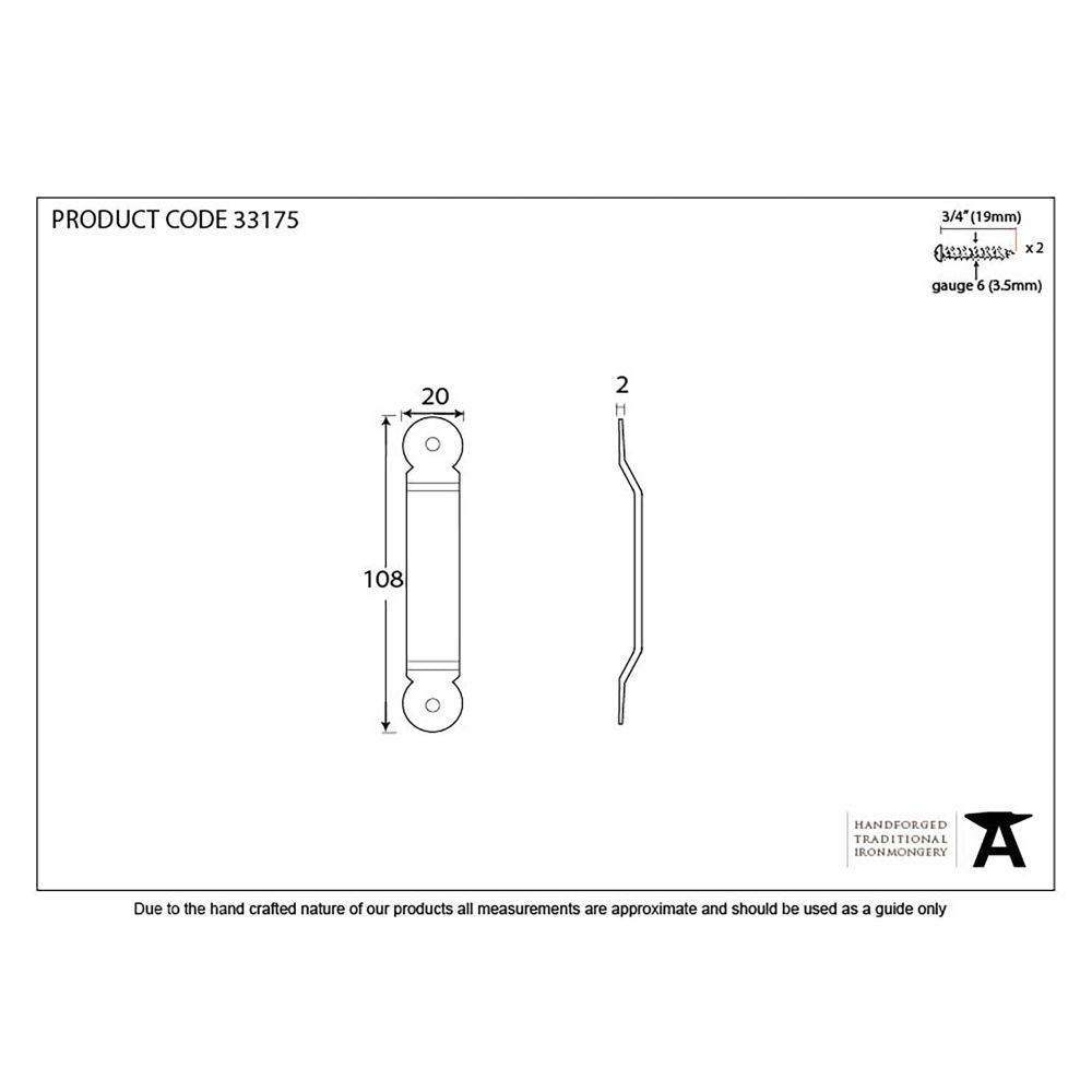 This is an image showing From The Anvil - Black Penny End Screw on Staple available from trade door handles, quick delivery and discounted prices