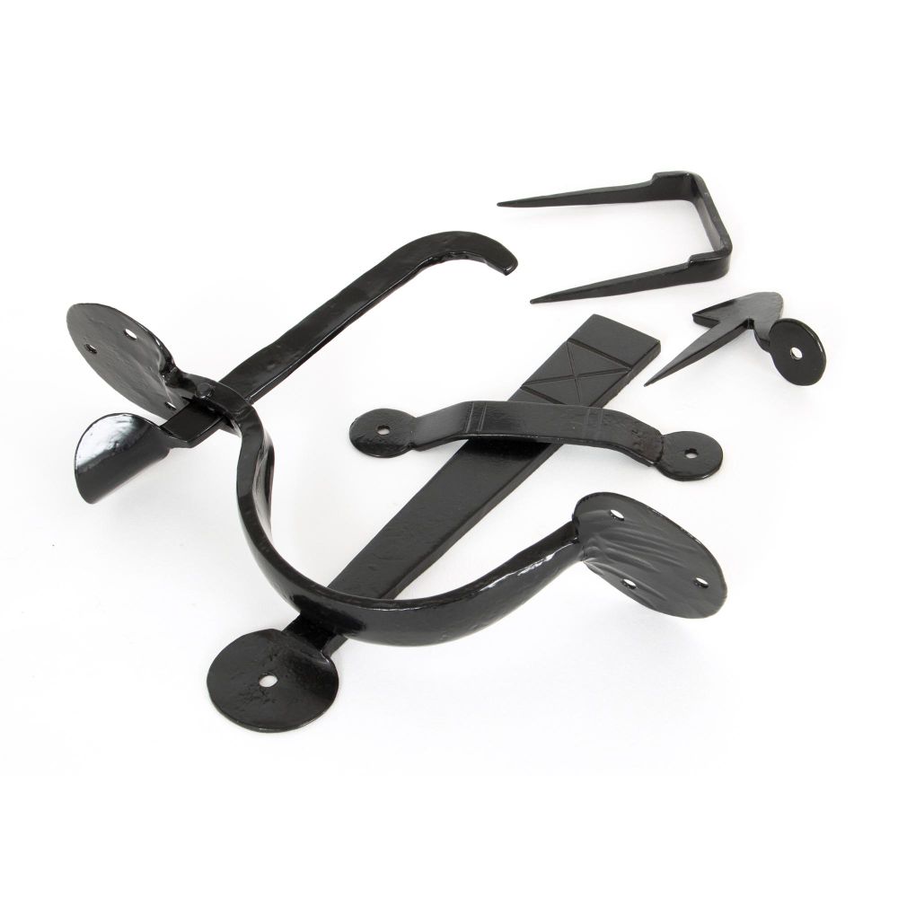 This is an image of From The Anvil - Black Medium Bean Thumblatch available to order from T.H Wiggans Architectural Ironmongery in Kendal, quick delivery and discounted prices.