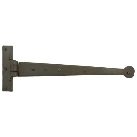 This is an image showing From The Anvil - Beeswax 15" Penny End T Hinge (pair) available from T.H Wiggans Architectural Ironmongery in Kendal, quick delivery and discounted prices