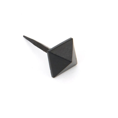 This is an image showing From The Anvil - Black Pyramid Door Stud - Small available from T.H Wiggans Architectural Ironmongery in Kendal, quick delivery and discounted prices