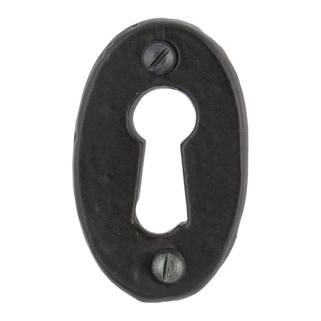 This is an image of From The Anvil - Black Oval Escutcheon available to order from T.H Wiggans Architectural Ironmongery in Kendal, quick delivery and discounted prices.