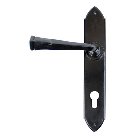 This is an image of From The Anvil - Black Gothic Lever Espag. Lock Set available to order from T.H Wiggans Architectural Ironmongery in Kendal, quick delivery and discounted prices.