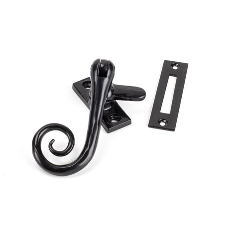 This is an image showing From The Anvil - Black Monkeytail Fastener available from T.H Wiggans Architectural Ironmongery in Kendal, quick delivery and discounted prices