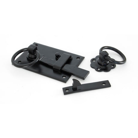 This is an image of From The Anvil - Black Cottage Latch - LH available to order from T.H Wiggans Architectural Ironmongery in Kendal, quick delivery and discounted prices.