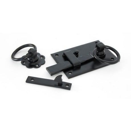 This is an image of From The Anvil - Black Cottage Latch - RH available to order from T.H Wiggans Architectural Ironmongery in Kendal, quick delivery and discounted prices.