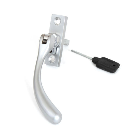 This is an image showing From The Anvil - Satin Chrome Slim Peardrop Espag - RH available from T.H Wiggans Architectural Ironmongery in Kendal, quick delivery and discounted prices
