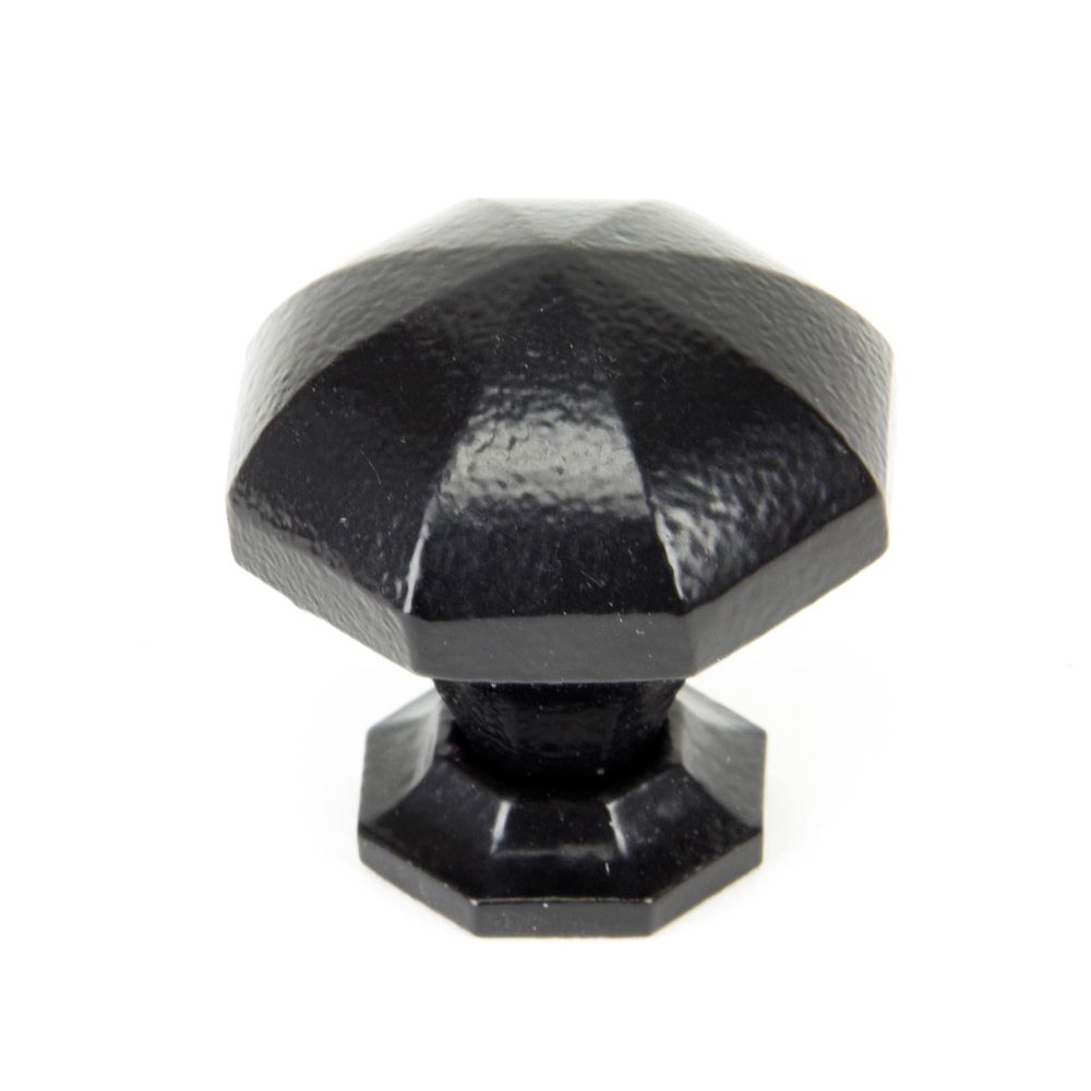 This is an image showing From The Anvil - Black Octagonal Cabinet Knob - Large available from T.H Wiggans Architectural Ironmongery in Kendal, quick delivery and discounted prices