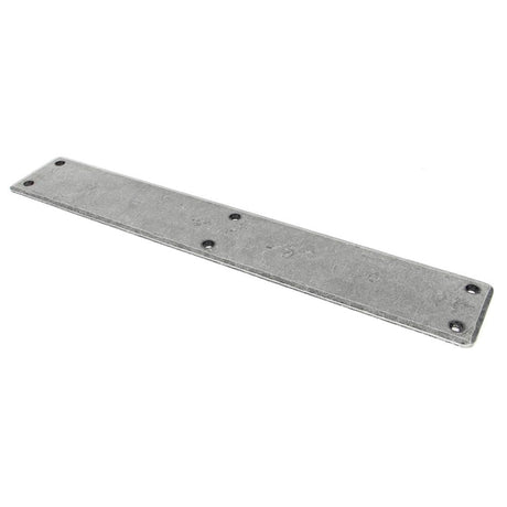 This is an image of From The Anvil - Pewter 400 x 66mm - Plain Fingerplate available to order from T.H Wiggans Architectural Ironmongery in Kendal, quick delivery and discounted prices.
