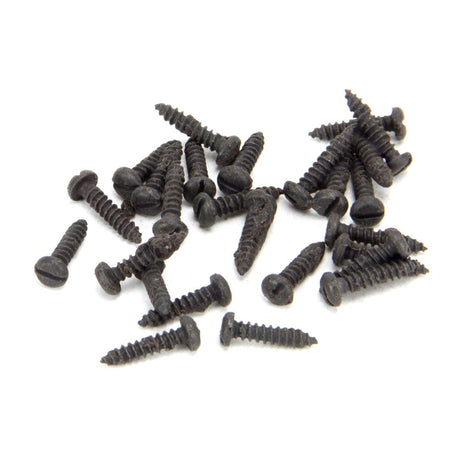 This is an image showing From The Anvil - Beeswax 4 x 1/2" Round Head Screws (25) available from T.H Wiggans Architectural Ironmongery in Kendal, quick delivery and discounted prices