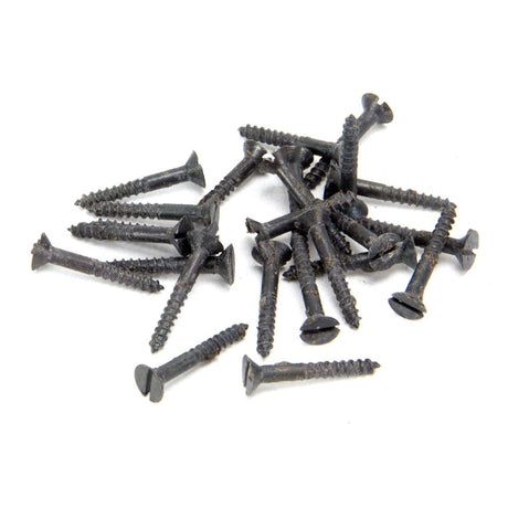 This is an image showing From The Anvil - Beeswax 6 x 1" Countersunk Screws (25) available from T.H Wiggans Architectural Ironmongery in Kendal, quick delivery and discounted prices