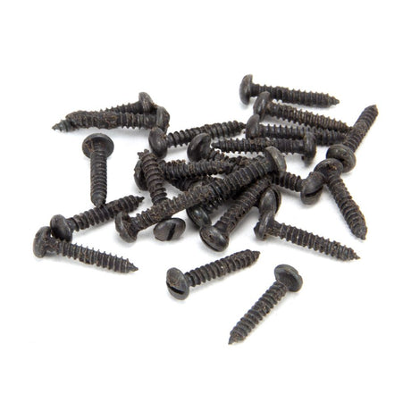 This is an image showing From The Anvil - Beeswax 6 x 3/4" Round Head Screws (25) available from T.H Wiggans Architectural Ironmongery in Kendal, quick delivery and discounted prices