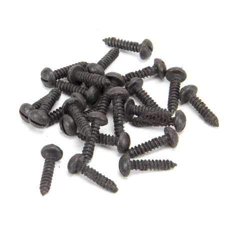 This is an image showing From The Anvil - Beeswax 8 x 3/4" Round Head Screws (25) available from T.H Wiggans Architectural Ironmongery in Kendal, quick delivery and discounted prices