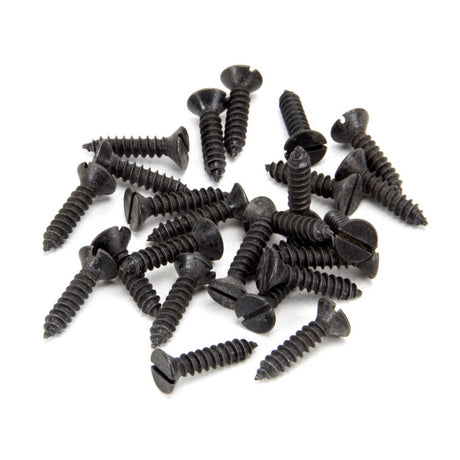 This is an image showing From The Anvil - Black 8 x 3/4" Countersunk Screws (25) available from T.H Wiggans Architectural Ironmongery in Kendal, quick delivery and discounted prices