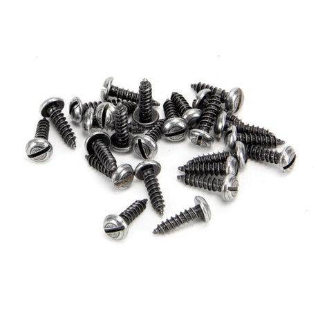 This is an image showing From The Anvil - Pewter 6 x 1/2" Round Head Screws (25) available from T.H Wiggans Architectural Ironmongery in Kendal, quick delivery and discounted prices