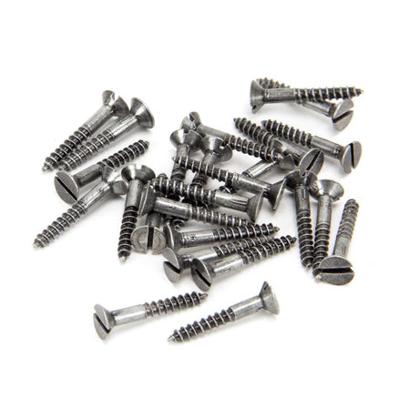 This is an image showing From The Anvil - Pewter 6 x 1" Countersunk Screws (25) available from T.H Wiggans Architectural Ironmongery in Kendal, quick delivery and discounted prices