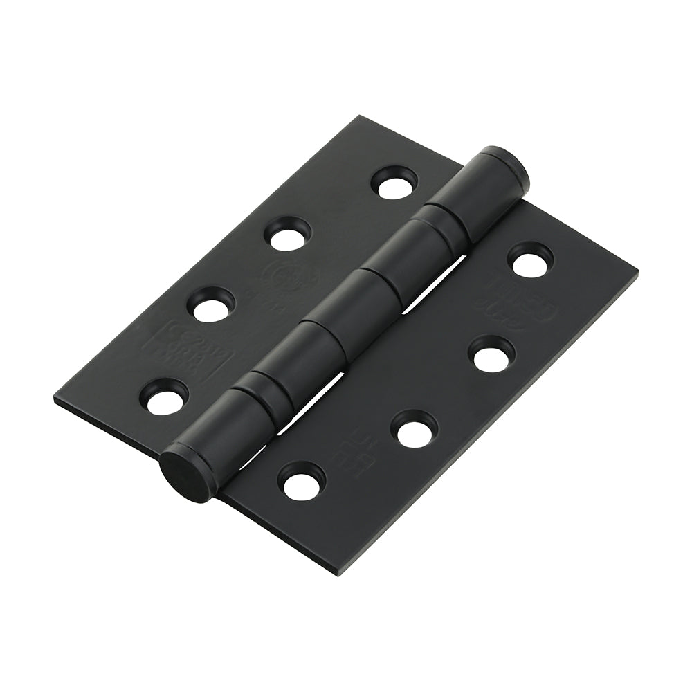 This is an image showing TIMCO Grade 13 Fire Door Hinges - Matt Black Stainless Steel - 101 x 76 x 3 - 3 Pieces Box available from T.H Wiggans Ironmongery in Kendal, quick delivery at discounted prices.