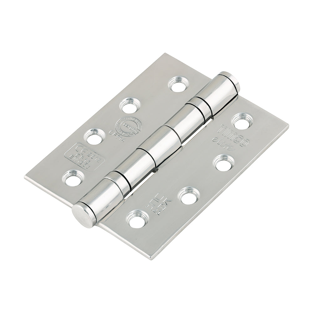 This is an image showing TIMCO Grade 13 Fire Door Hinges - Polished Stainless Steel - 101 x 76 x 3 - 3 Pieces Box available from T.H Wiggans Ironmongery in Kendal, quick delivery at discounted prices.