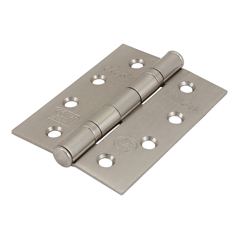 This is an image showing TIMCO Grade 11 Fire Door Hinges - Satin Nickel - 101 x 76 x 2.6 - 2 Pieces Box available from T.H Wiggans Ironmongery in Kendal, quick delivery at discounted prices.