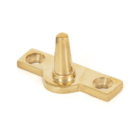 This is an image showing From The Anvil - Polished Brass Offset Stay Pin available from T.H Wiggans Architectural Ironmongery in Kendal, quick delivery and discounted prices
