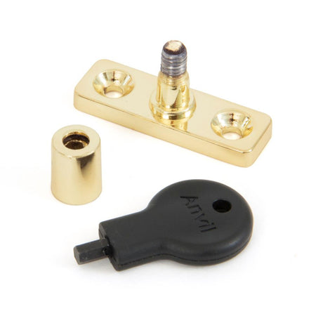 This is an image showing From The Anvil - Electro Brass Locking Stay Pin available from T.H Wiggans Architectural Ironmongery in Kendal, quick delivery and discounted prices