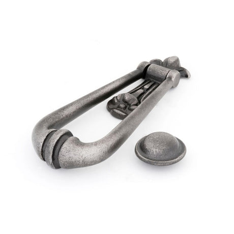 This is an image of From The Anvil - Antique Pewter Loop Door Knocker available to order from T.H Wiggans Architectural Ironmongery in Kendal, quick delivery and discounted prices.