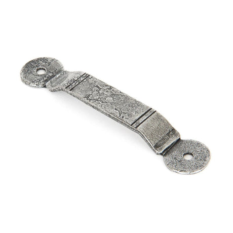 This is an image showing From The Anvil - Pewter Penny End Screw on Staple available from T.H Wiggans Architectural Ironmongery in Kendal, quick delivery and discounted prices