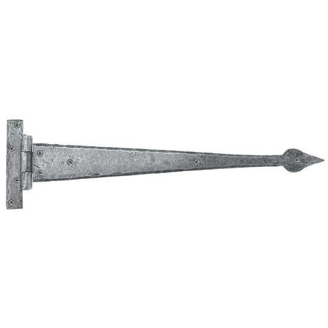 This is an image showing From The Anvil - Pewter 18" Arrow Head T Hinge (pair) available from T.H Wiggans Architectural Ironmongery in Kendal, quick delivery and discounted prices