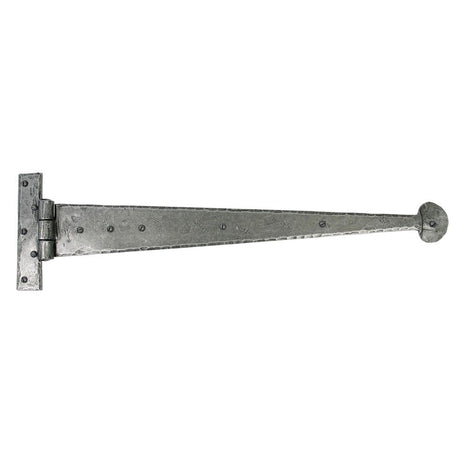 This is an image showing From The Anvil - Pewter 22" Penny End T Hinge (pair) available from T.H Wiggans Architectural Ironmongery in Kendal, quick delivery and discounted prices