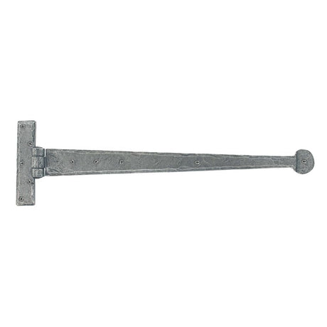This is an image showing From The Anvil - Pewter 18" Penny End T Hinge (pair) available from T.H Wiggans Architectural Ironmongery in Kendal, quick delivery and discounted prices