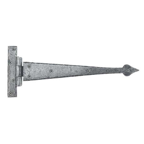 This is an image showing From The Anvil - Pewter 12" Arrow Head T Hinge (pair) available from T.H Wiggans Architectural Ironmongery in Kendal, quick delivery and discounted prices