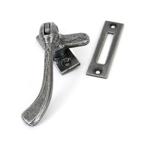 This is an image showing From The Anvil - Pewter Handmade Peardrop Fastener available from T.H Wiggans Architectural Ironmongery in Kendal, quick delivery and discounted prices