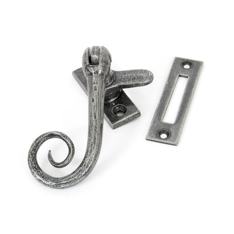This is an image showing From The Anvil - Pewter Monkeytail Fastener available from T.H Wiggans Architectural Ironmongery in Kendal, quick delivery and discounted prices