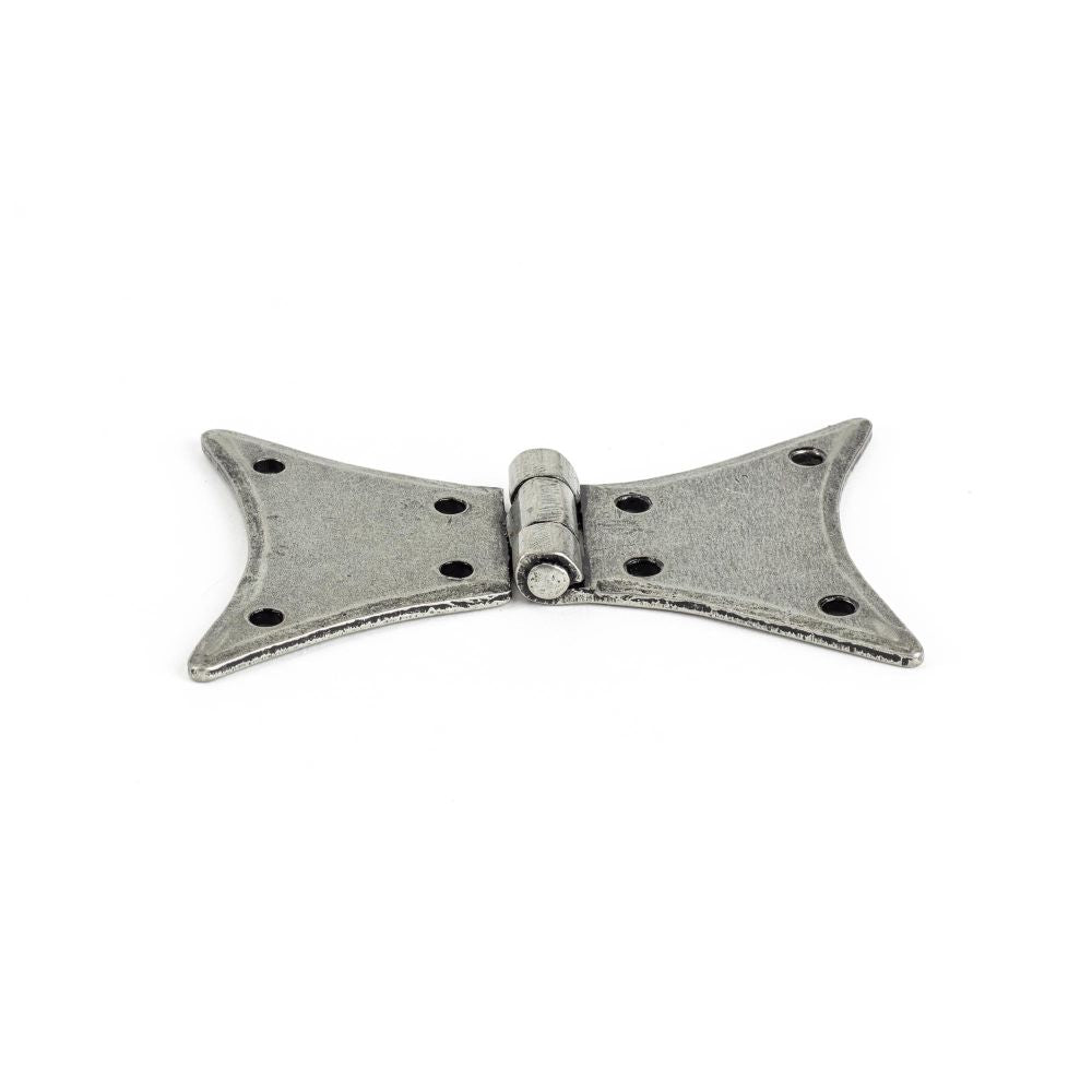 This is an image showing From The Anvil - Pewter 3" Butterfly Hinge (pair) available from T.H Wiggans Architectural Ironmongery, quick delivery and discounted prices