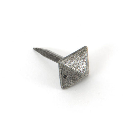This is an image showing From The Anvil - Pewter Pyramid Door Stud - Small available from T.H Wiggans Architectural Ironmongery in Kendal, quick delivery and discounted prices