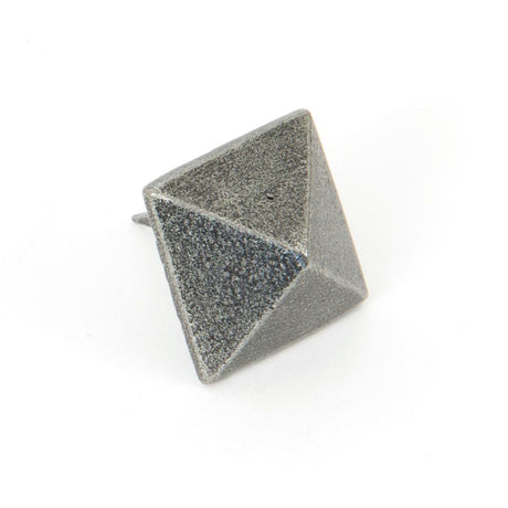 This is an image showing From The Anvil - Pewter Pyramid Door Stud - Large available from T.H Wiggans Architectural Ironmongery in Kendal, quick delivery and discounted prices