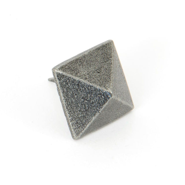 This is an image showing From The Anvil - Pewter Pyramid Door Stud - Large available from T.H Wiggans Architectural Ironmongery in Kendal, quick delivery and discounted prices