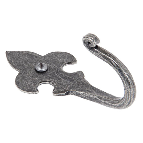 This is an image showing From The Anvil - Pewter Fleur-De-Lys Coat Hook available from T.H Wiggans Architectural Ironmongery in Kendal, quick delivery and discounted prices