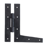 This is an image showing From The Anvil - Black 7" HL Hinge (pair) available from T.H Wiggans Architectural Ironmongery, quick delivery and discounted prices