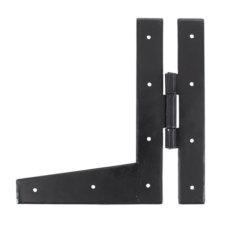 This is an image showing From The Anvil - Black 9" HL Hinge (pair) available from T.H Wiggans Architectural Ironmongery in Kendal, quick delivery and discounted prices