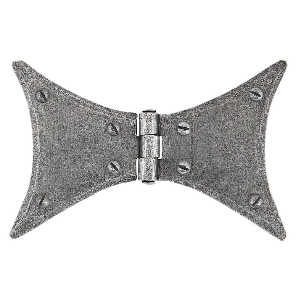 This is an image showing From The Anvil - Pewter 5" Butterfly Hinge (pair) available from T.H Wiggans Architectural Ironmongery in Kendal, quick delivery and discounted prices