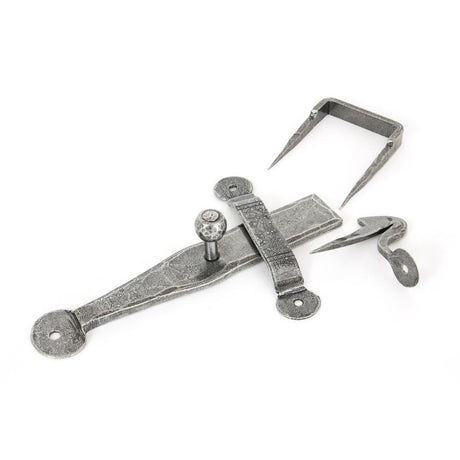 This is an image of From The Anvil - Pewter Latch Set available to order from T.H Wiggans Architectural Ironmongery in Kendal, quick delivery and discounted prices.