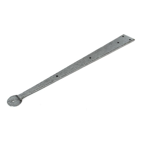 This is an image showing From The Anvil - Pewter 18" Penny End Hinge Front (pair) available from T.H Wiggans Architectural Ironmongery in Kendal, quick delivery and discounted prices